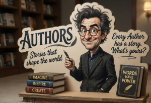Personalized Author Caricature Standee