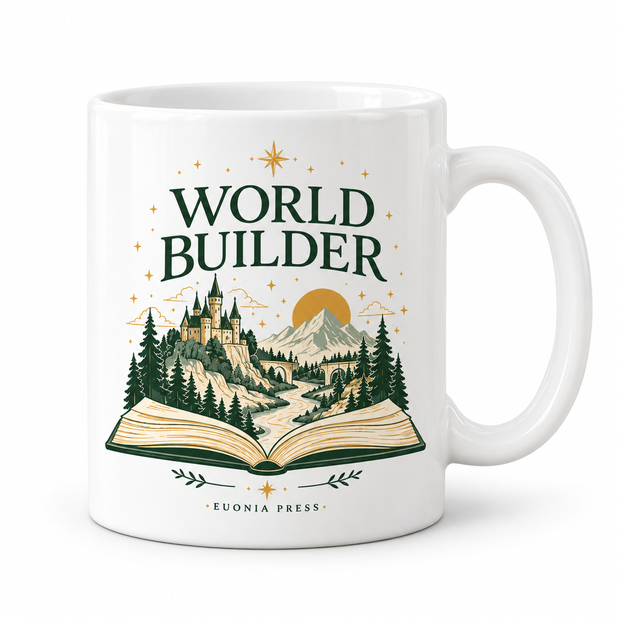 World Builder Mug by Euonia Press — front design