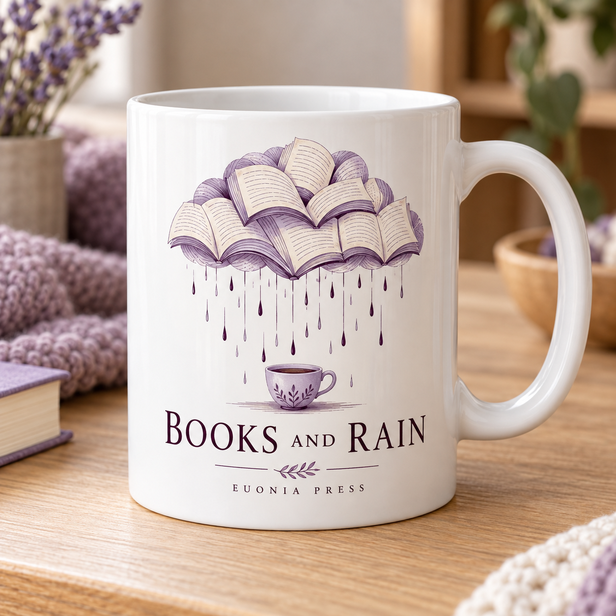 Books and Rain Mug - Image 3