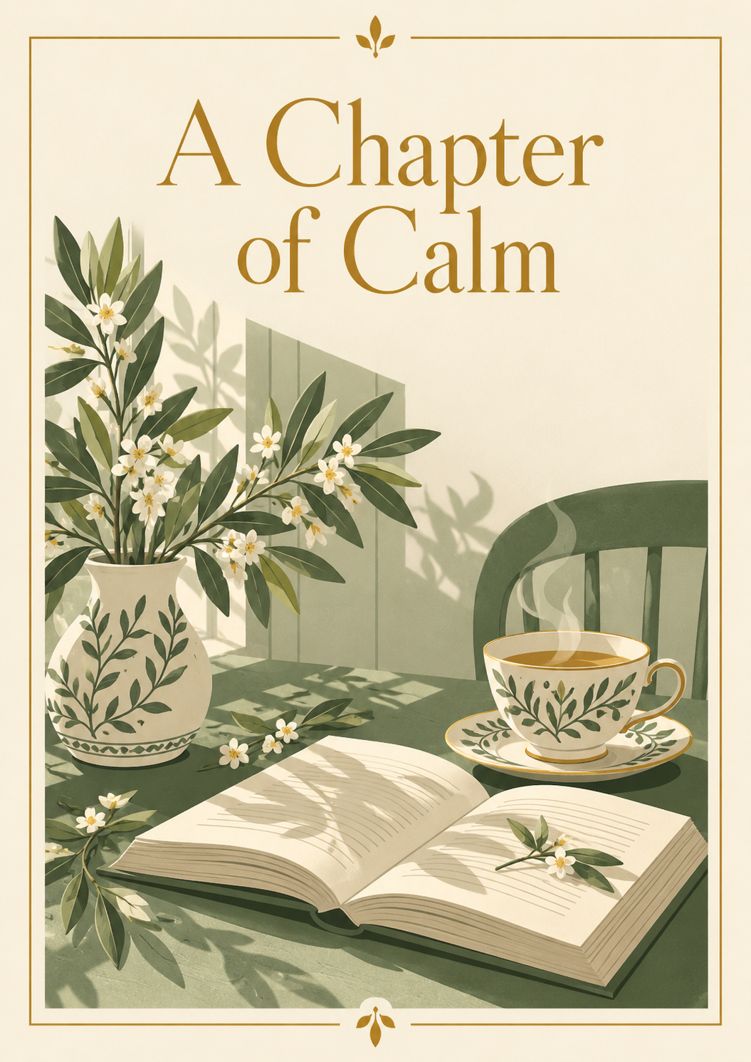 A Chapter of Calm Framed Print