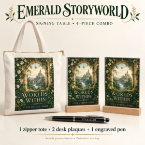 Emerald Storyworld Signing Table Combo 09 — 4 Pieces