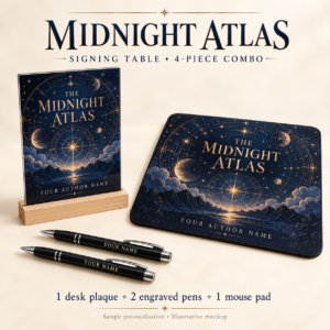 Midnight Atlas Signing Table Combo 03 — 4 Pieces