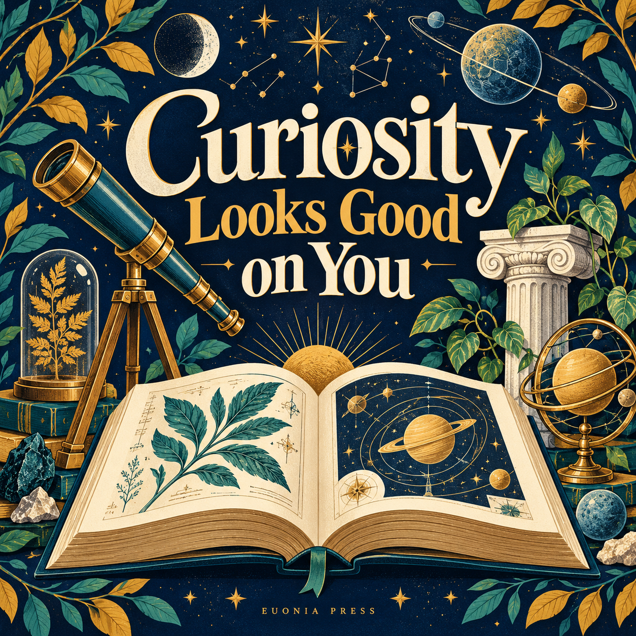 Curiosity Looks Good on You Cotton Book Tote - Image 2