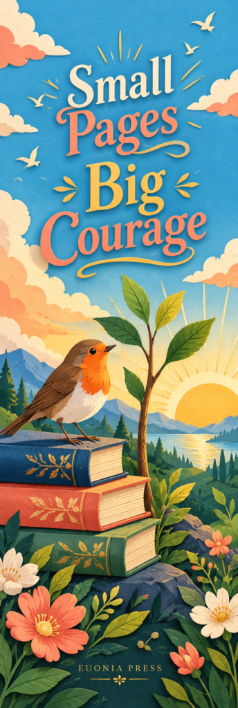Small Pages Big Courage Acrylic Bookmark