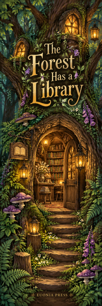 The Forest Has a Library Acrylic Bookmark