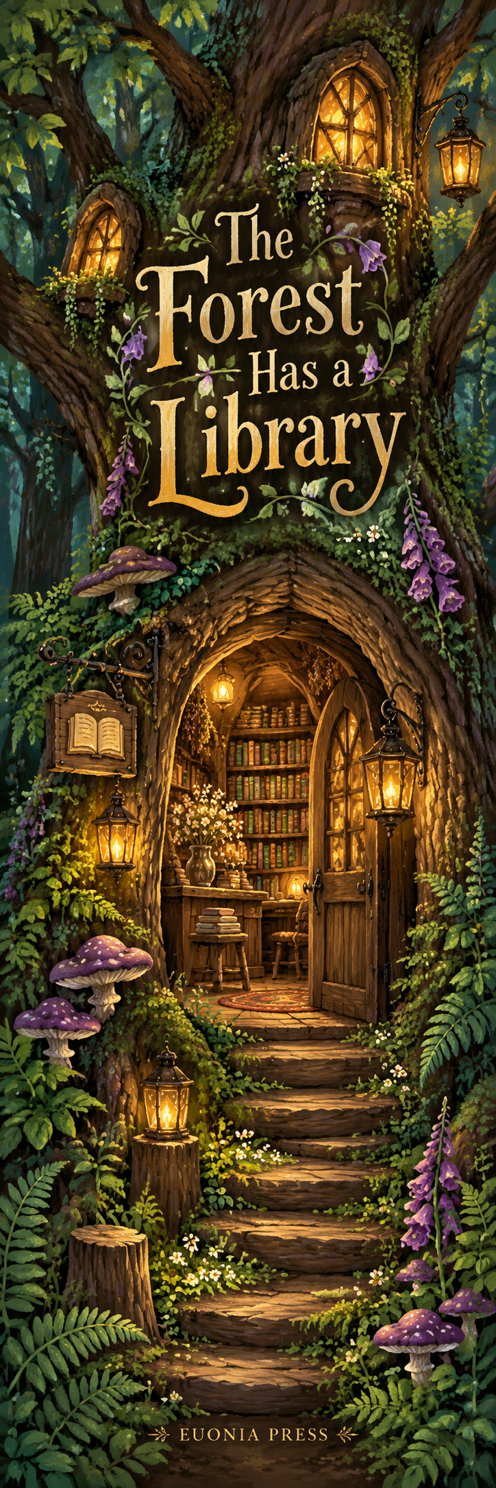 The Forest Has a Library Acrylic Bookmark - Image 2