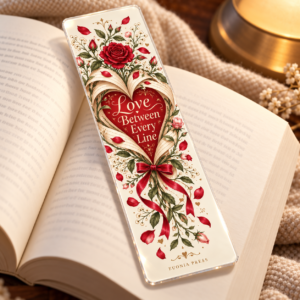 Love Between Every Line Acrylic Bookmark