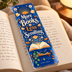 More Books Less Scrolling Acrylic Bookmark
