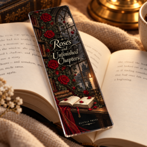 Roses and Unfinished Chapters Acrylic Bookmark