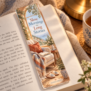 Slow Mornings Long Stories Acrylic Bookmark
