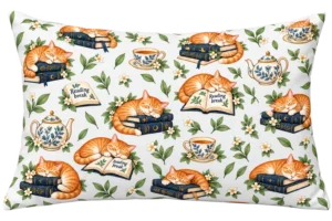 Cat and Chapter Break Reading Pillow Cover