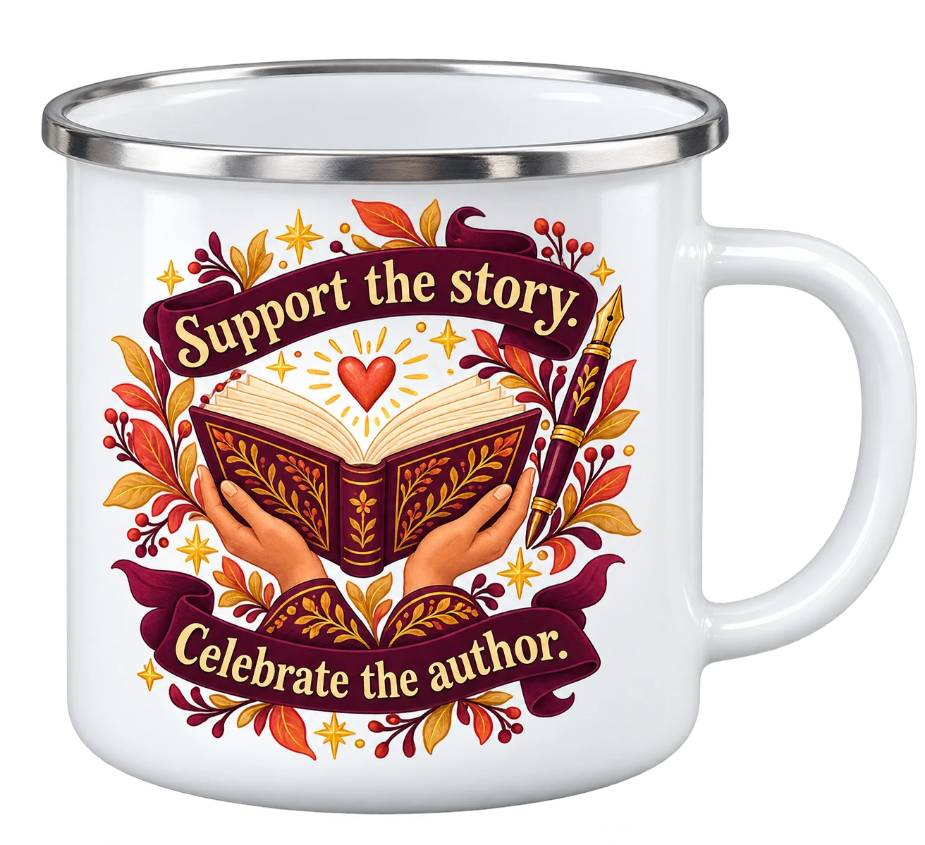 Celebrate Authors Enamel Mug