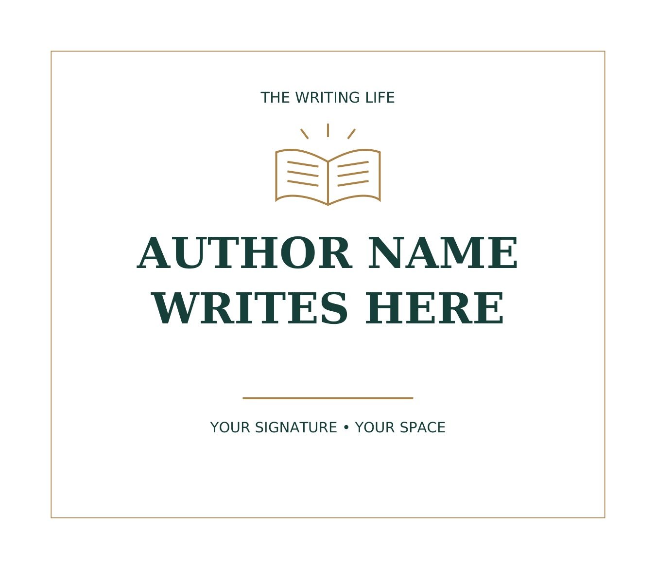 Custom Author Signature Mouse Pad — exact artwork reference showing sample wording