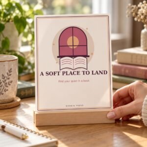 The Soft Landing Library Acrylic Desk Plaque