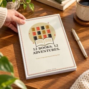Twelve Books Twelve Adventures Ruled Notebook