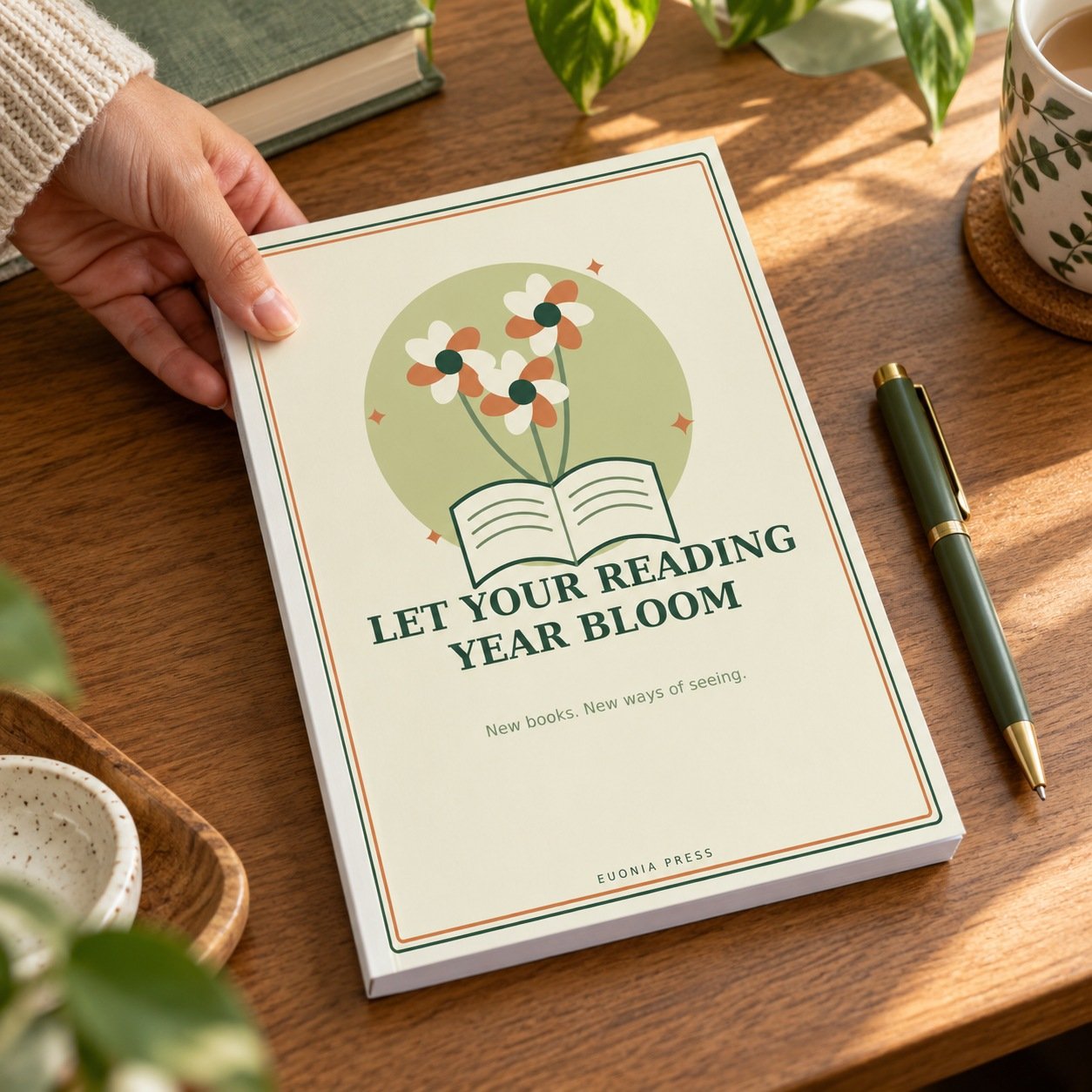 My Reading Year in Bloom Ruled Notebook