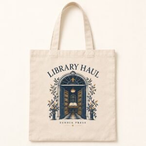 Library Haul Tote Bag by Euonia Press — front view