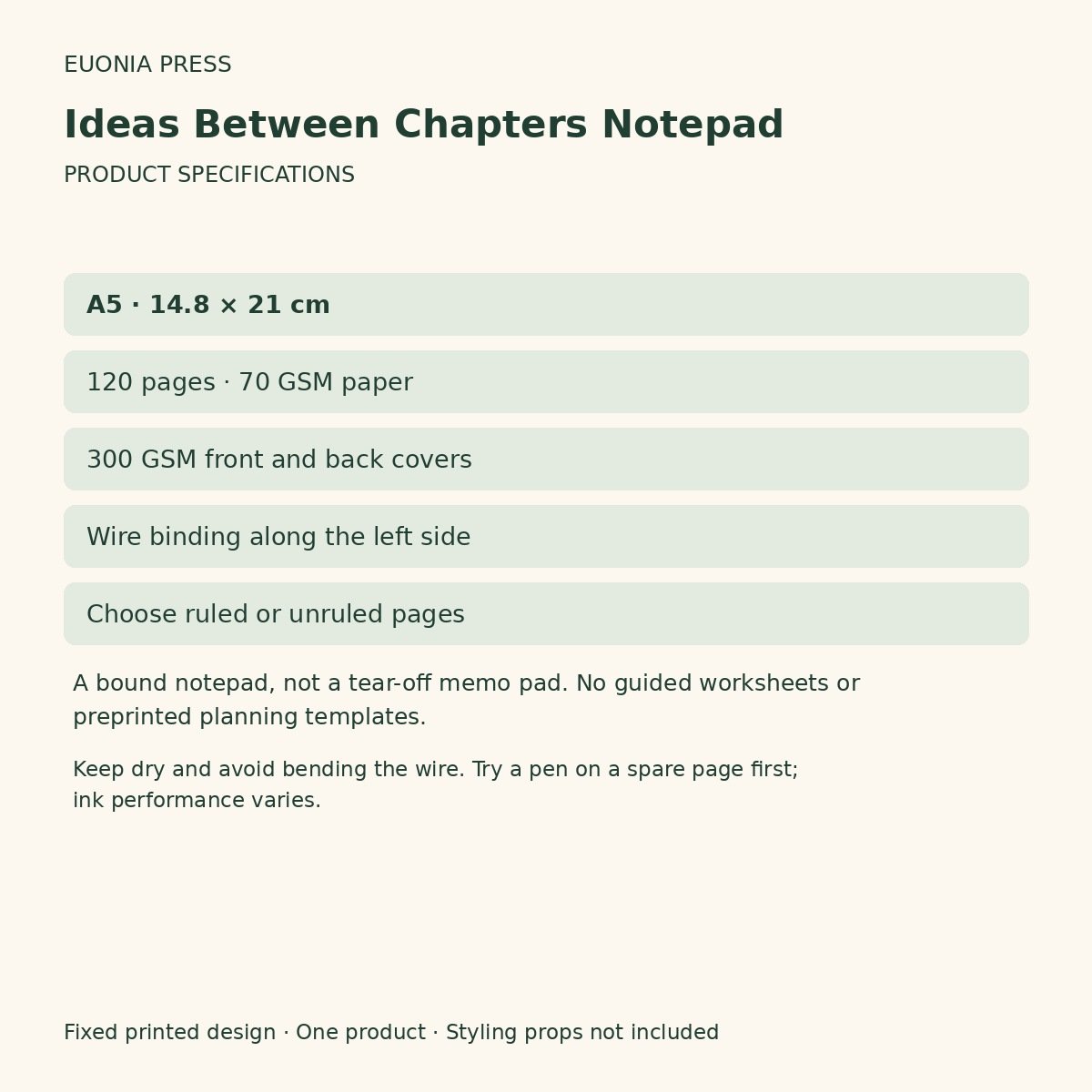 Ideas Between Chapters Notepad - Image 5
