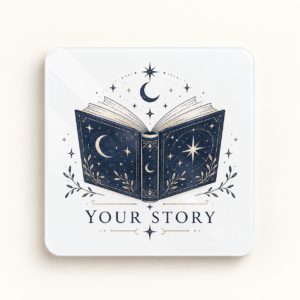 Personalised Book Cover Acrylic Coaster