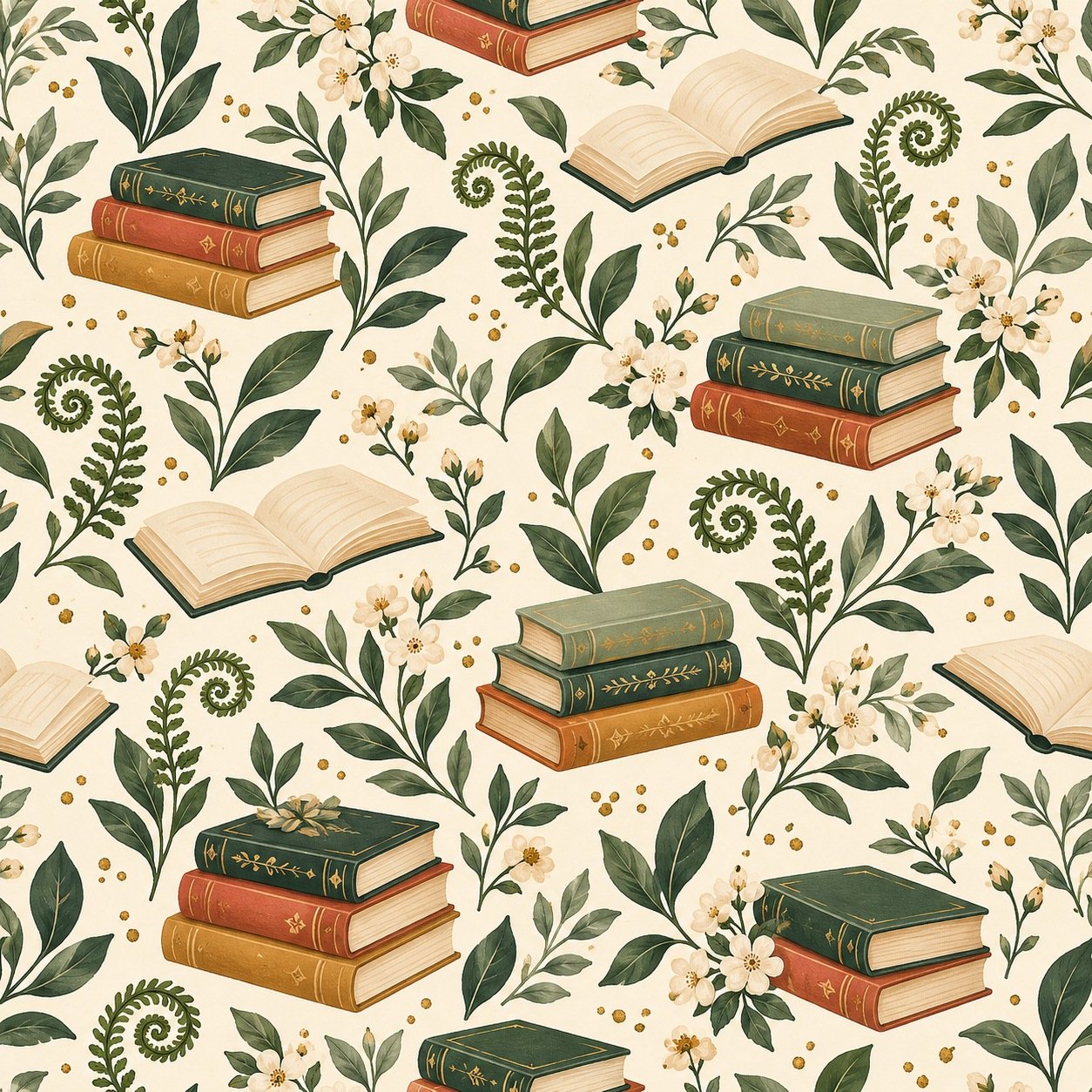 Secret Garden Library Cushion Cover by Euonia Press — full artwork