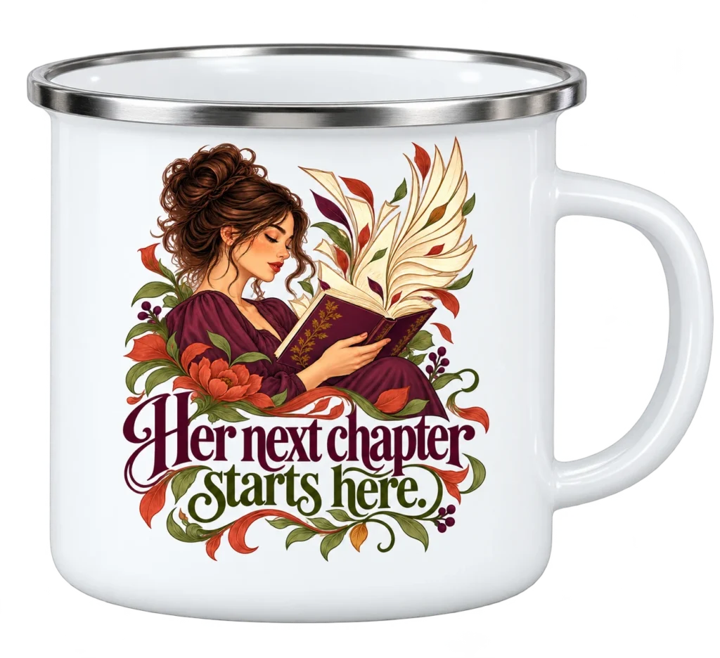 Her Next Chapter Enamel Mug