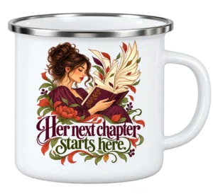 Her Next Chapter Enamel Mug