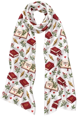 Indie Author Love Bookish Satin Stole