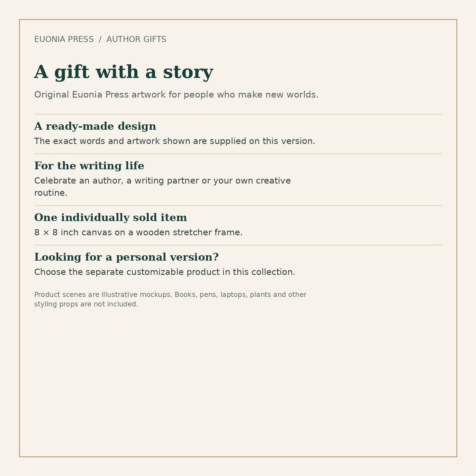 Make Room for the Unwritten Author Canvas — ready-made design and gift guide