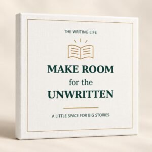 Make Room for the Unwritten Author Canvas — illustrative product mockup