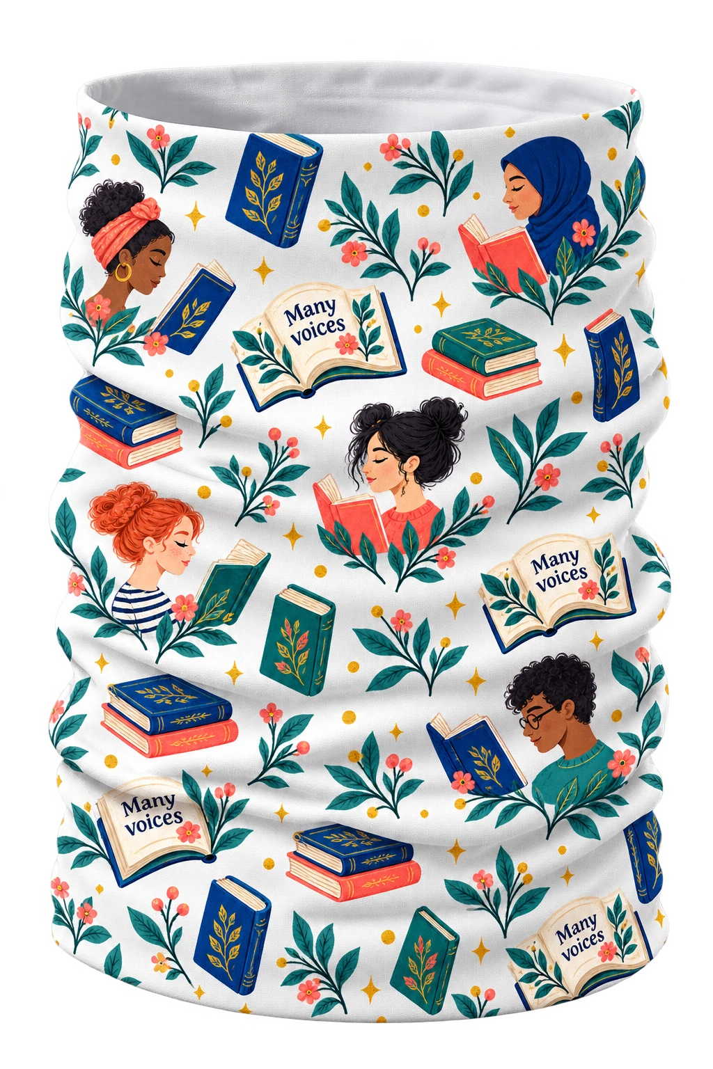 Many Stories Many Voices Bookish Neck Bandana