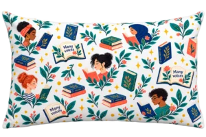 Many Stories Many Voices Reading Pillow Cover