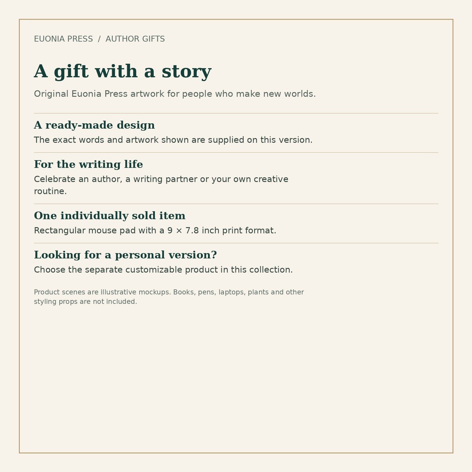 Pause Plot Proceed Author Mouse Pad — ready-made design and gift guide