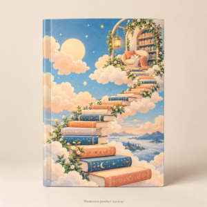Cloudbound Reader — Cloud Shelf Staircase A5 Ruled Notebook