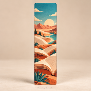 Desert Daydream — Dune Shaped Open Pages Acrylic Bookmark