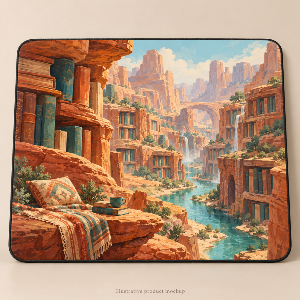 Desert Daydream — Sandstone Book Canyon Reading Desk Mouse Pad