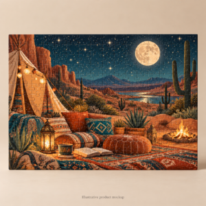 Desert Daydream — Desert Night Reading Camp 120-Piece Jigsaw Puzzle