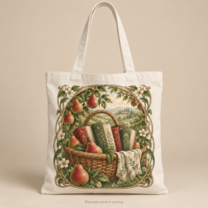 Orchard Stories — Pear Basket Of Novels Cotton Book Tote