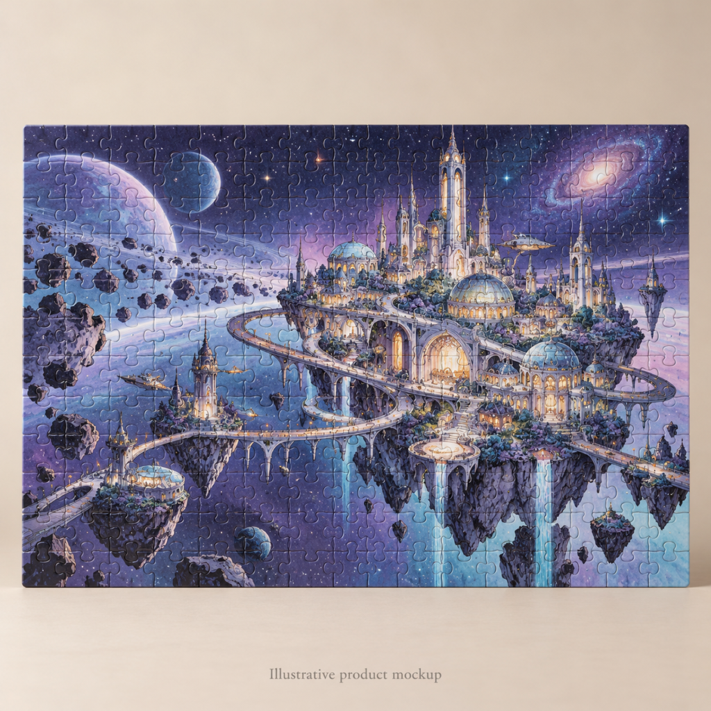 Cosmic Detective — Orbital Mystery City 120-Piece Jigsaw Puzzle