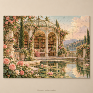 Garden Romance — Romantic Garden Book Pavilion 120-Piece Jigsaw Puzzle