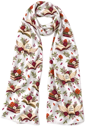 Reading Takes Wing Bookish Satin Stole