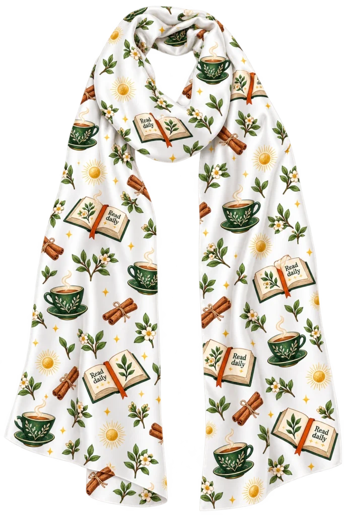 The Everyday Reading Hour Bookish Satin Stole