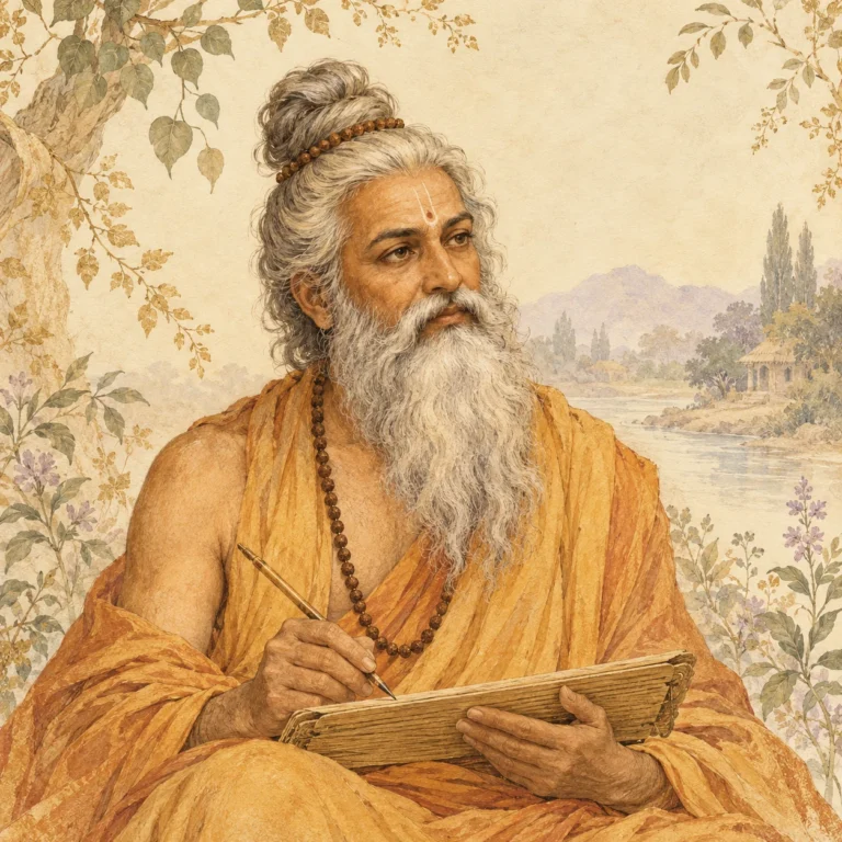 Vintage artistic interpretation of Valmiki
