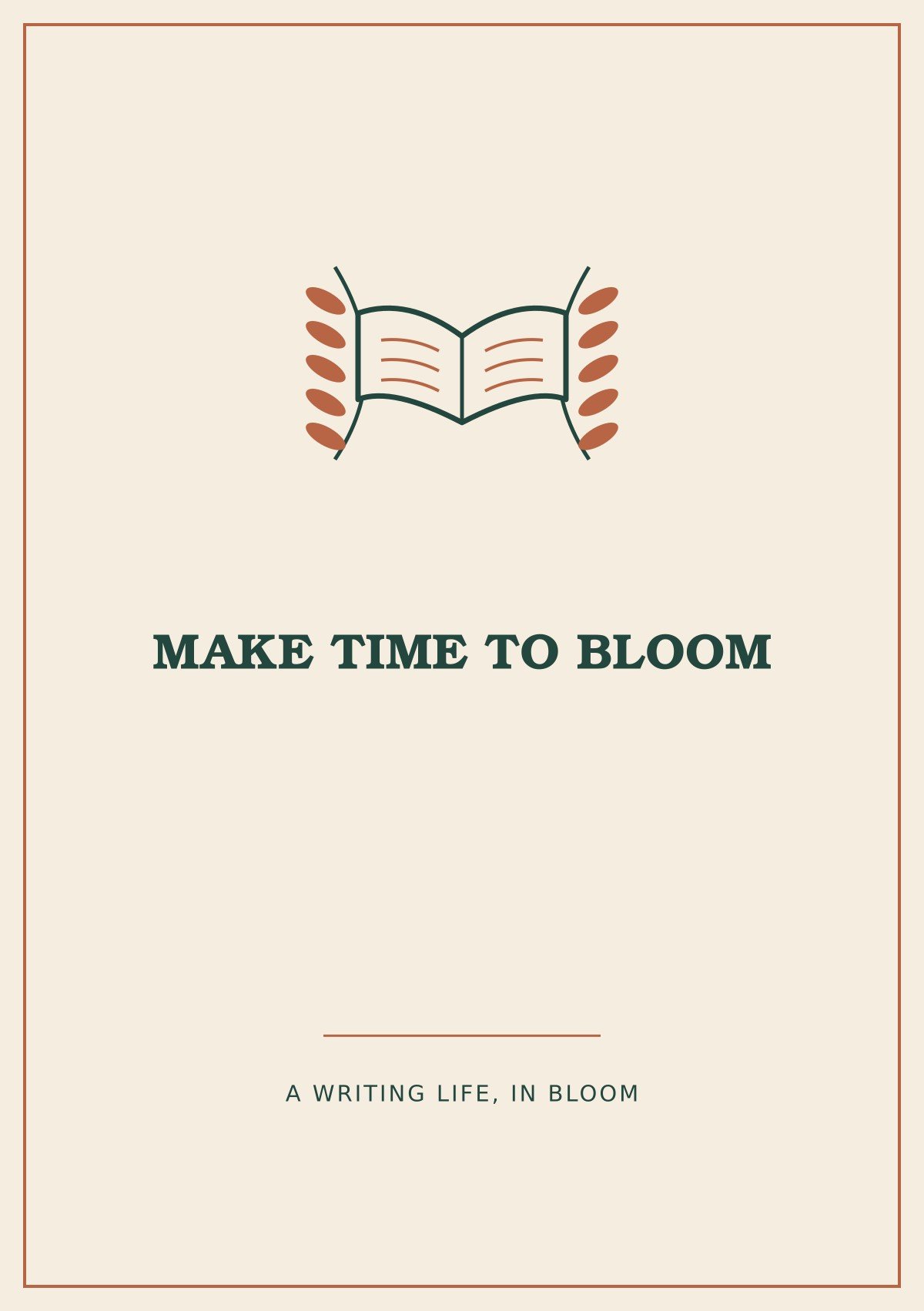 Make Time to Bloom Writer Daily Planner — artwork reference