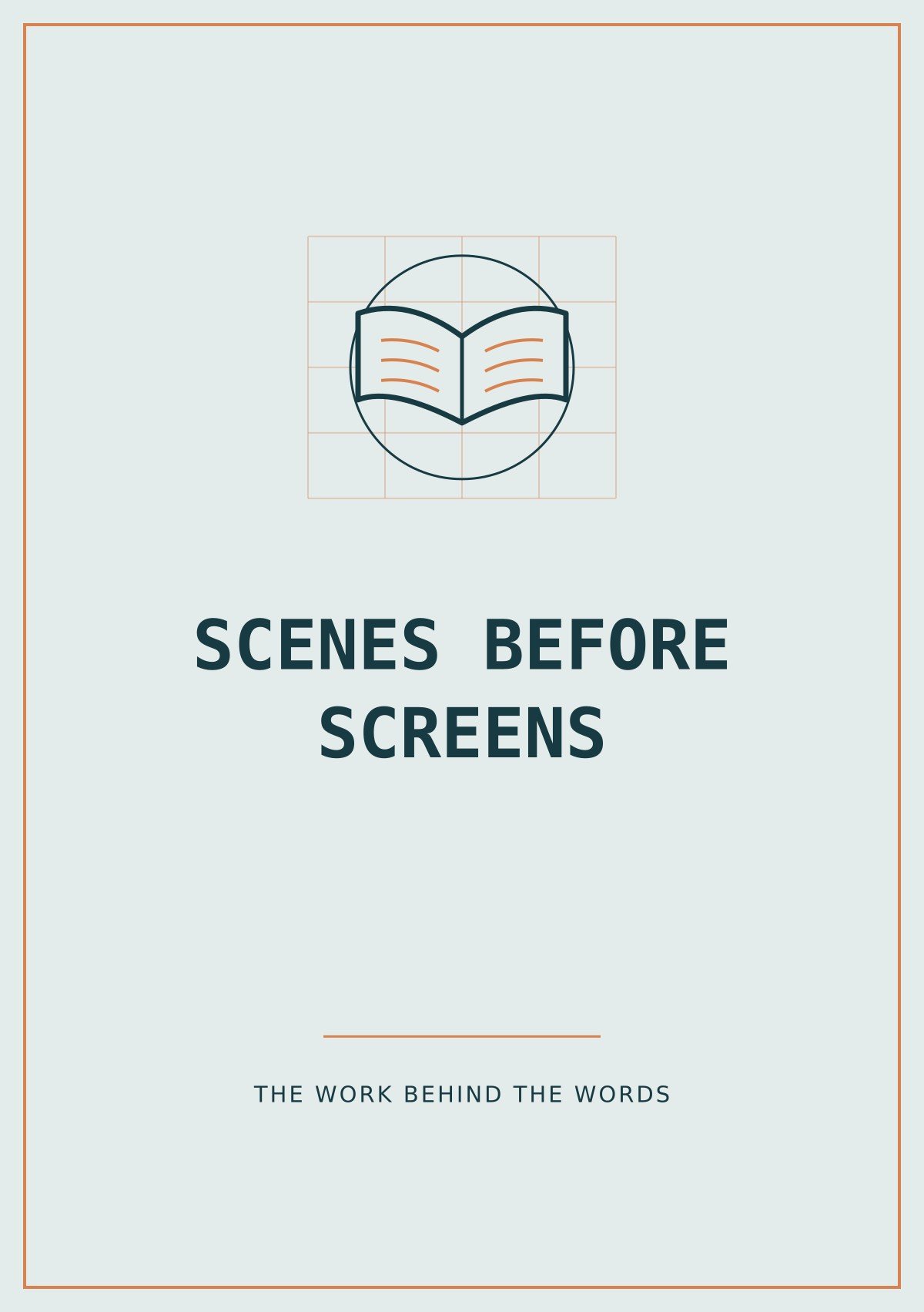 Scenes Before Screens Writer Daily Planner — artwork reference
