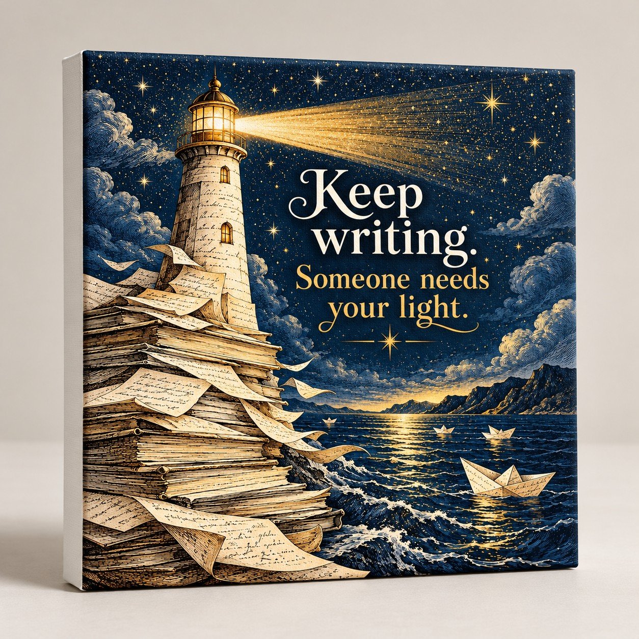 A Light in the Draft Writer Canvas