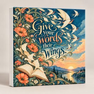 Words Take Wing Writer Canvas