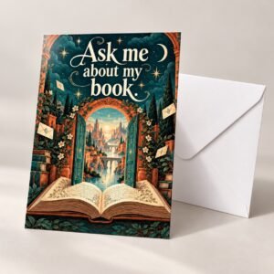 Ask Me About My Book Writer Postcard