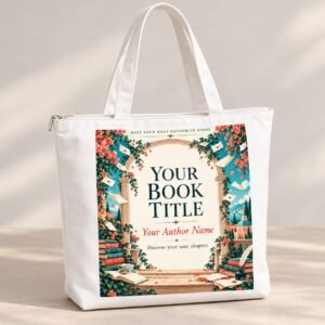 Your Book in the Spotlight Personalised Writer Zipper Tote