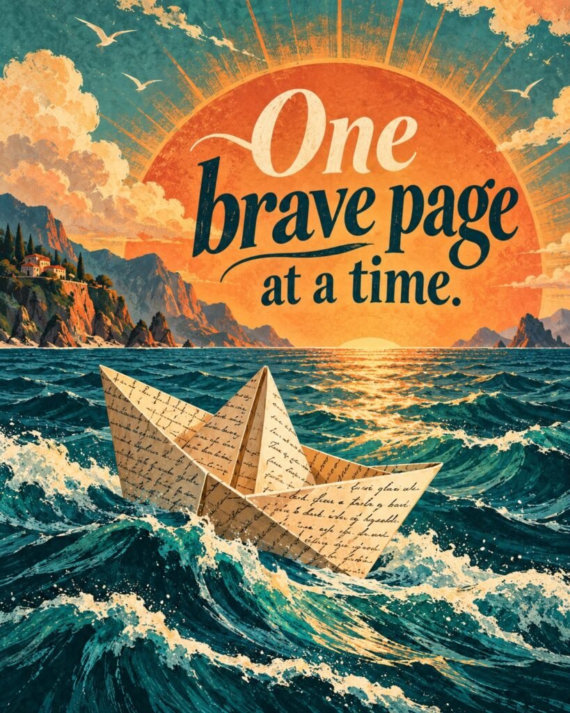 One Brave Page Writer Ruled Notebook