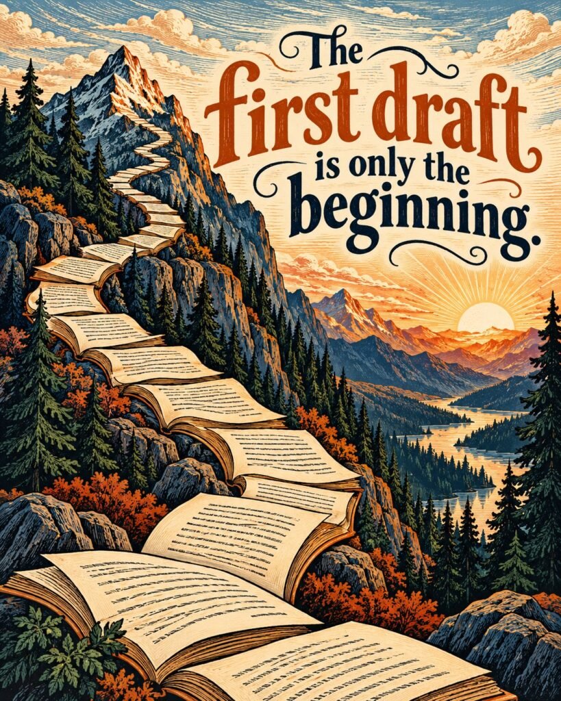 Beyond the First Draft Writer Greeting Card